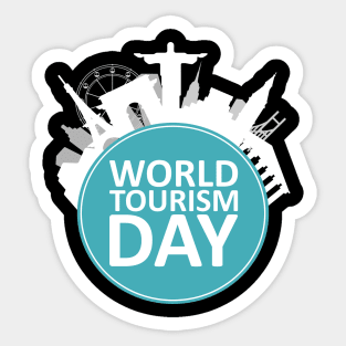 World Tourism Day Work Save Travel Repeat Travel Enthusiast Sticker